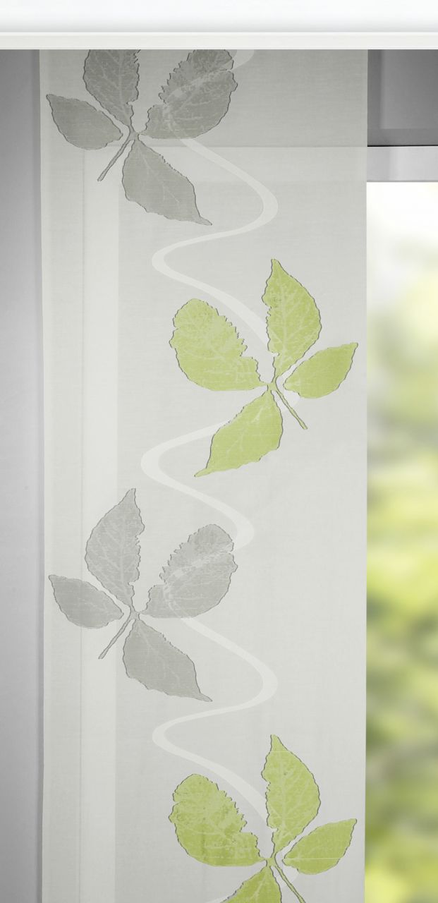 Neusser Collection Flächenvorhang Blätter grün, 60 x 280 cm von Neusser Collection