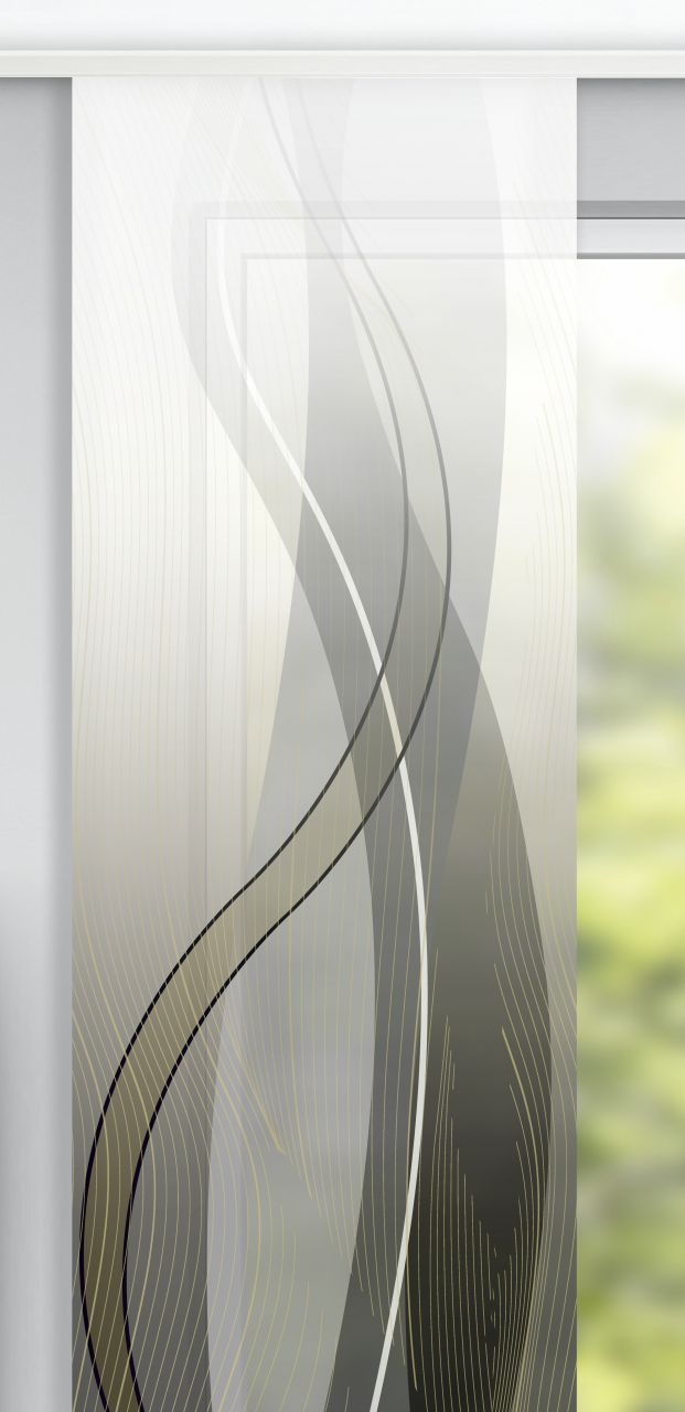 Neusser Collection Flächenvorhang Waves grau, 60 x 280 cn von Neusser Collection