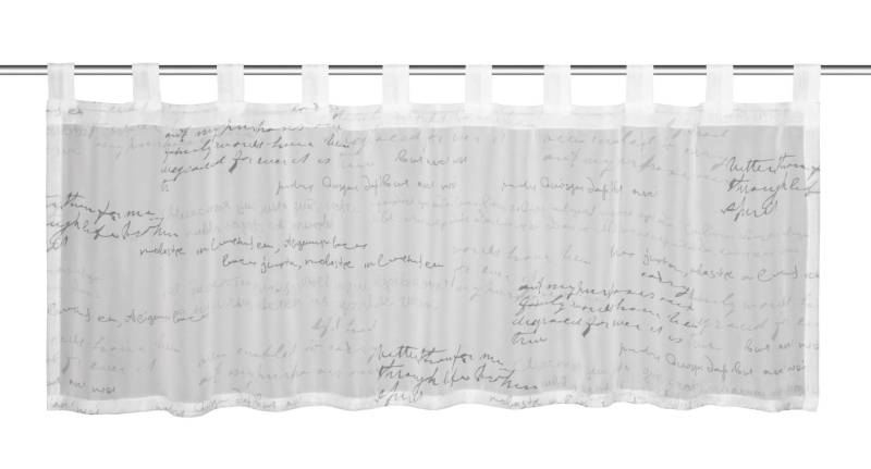 Neusser Collection Schlaufenpanneau Judit weiß-grau, 45 x 135 cm Neusser Collection Schlaufenpanneau Judit weiß-grau, 45 x 135 cm von Neusser Collection