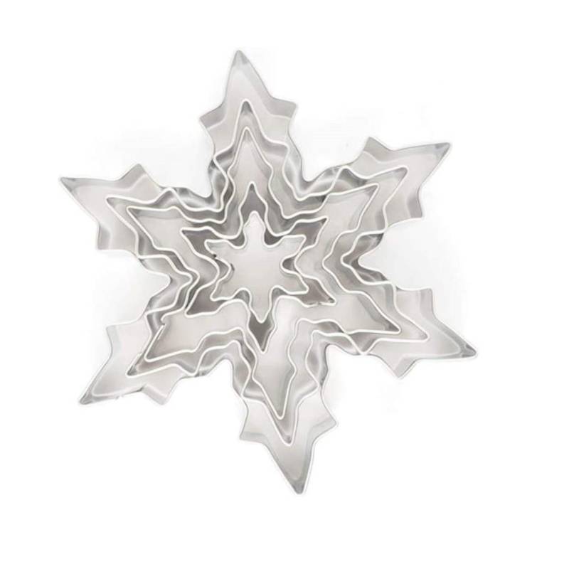 Neustanlo Ausstechform Keksausstecher Schneeflocke, Eiskristall Edelstahl 5-tlg. Edelstahl von Neustanlo