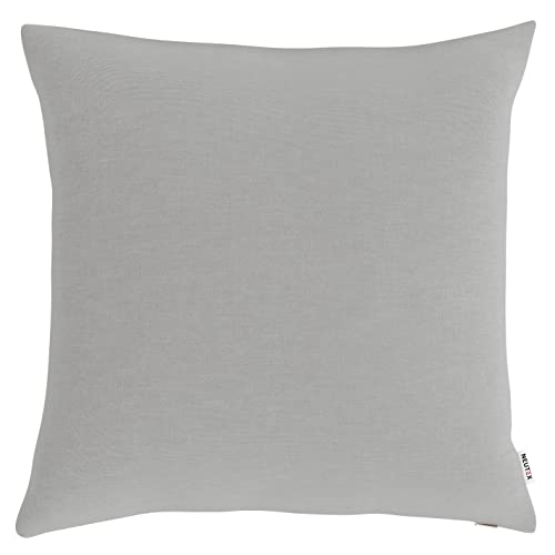 Neutex for you! Basic Kissenhülle, Deko Kissenbezug für Sofakissen, 38 x 38 cm (H/B), 434136, Made in Europe, Oeko-Tex Standard 100, hellgrau von Neutex for you!