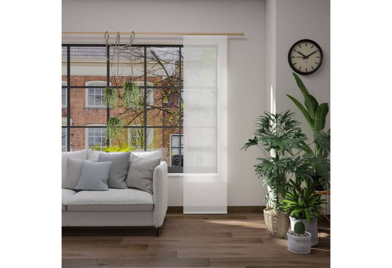 Neutex for you! Schiebegardine KISS (1 St), Paneelwagen, halbtransparent, Uni mit dezenter Naturoptik von Neutex for you!