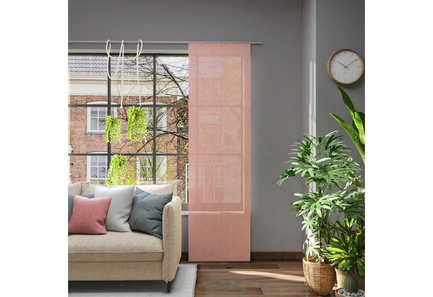 Neutex for you! Schiebegardine Libre-ECO (1 St), Paneelwagen, halbtransparent, Jacquard, 60 x 245 cm (B x H) von Neutex for you!