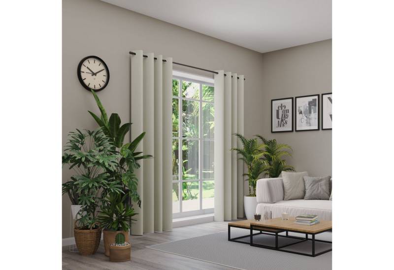 Neutex for you! Verdunkelungsvorhang INSULA (1 St), Ösen, abdunkelnd, Uni-Dimout für starke Verdunklung, nach Maß von Neutex for you!