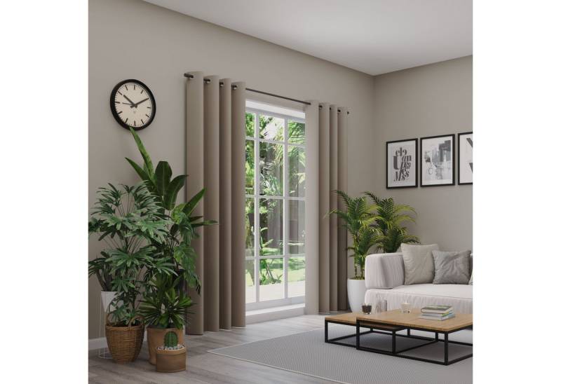 Neutex for you! Verdunkelungsvorhang INSULA (1 St), Ösen, abdunkelnd, Uni-Dimout für starke Verdunklung, nach Maß von Neutex for you!