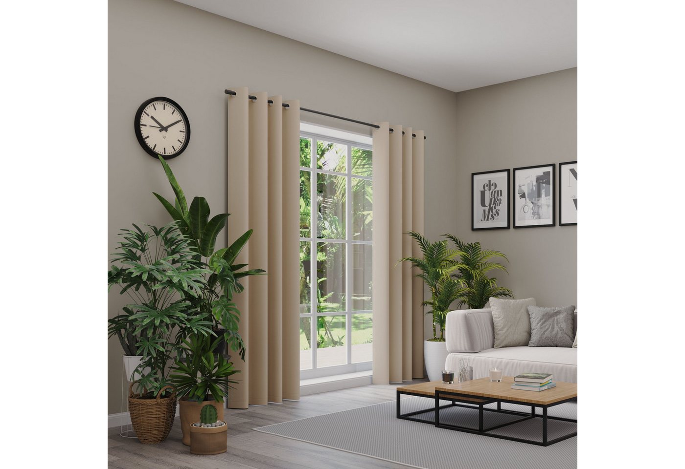 Neutex for you! Verdunkelungsvorhang INSULA (1 St), Ösen, abdunkelnd, Uni-Dimout für starke Verdunklung, nach Maß von Neutex for you!