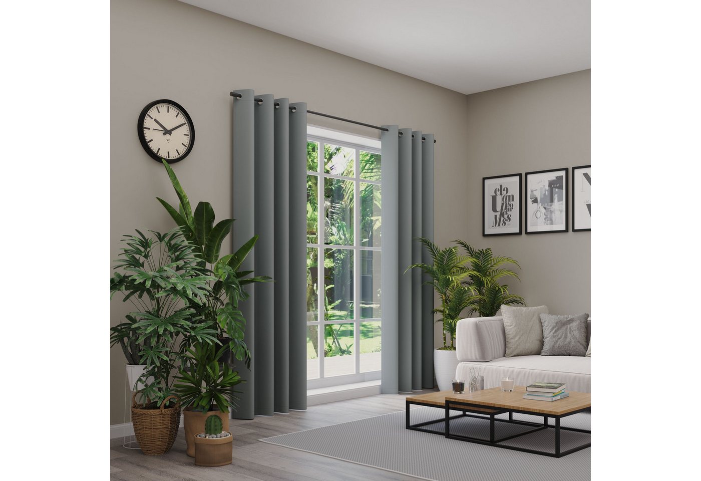 Neutex for you! Verdunkelungsvorhang INSULA (1 St), Ösen, abdunkelnd, Uni-Dimout für starke Verdunklung, nach Maß von Neutex for you!