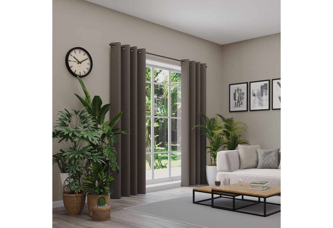 Neutex for you! Verdunkelungsvorhang INSULA (1 St), Ösen, abdunkelnd, Uni-Dimout für starke Verdunklung, nach Maß von Neutex for you!