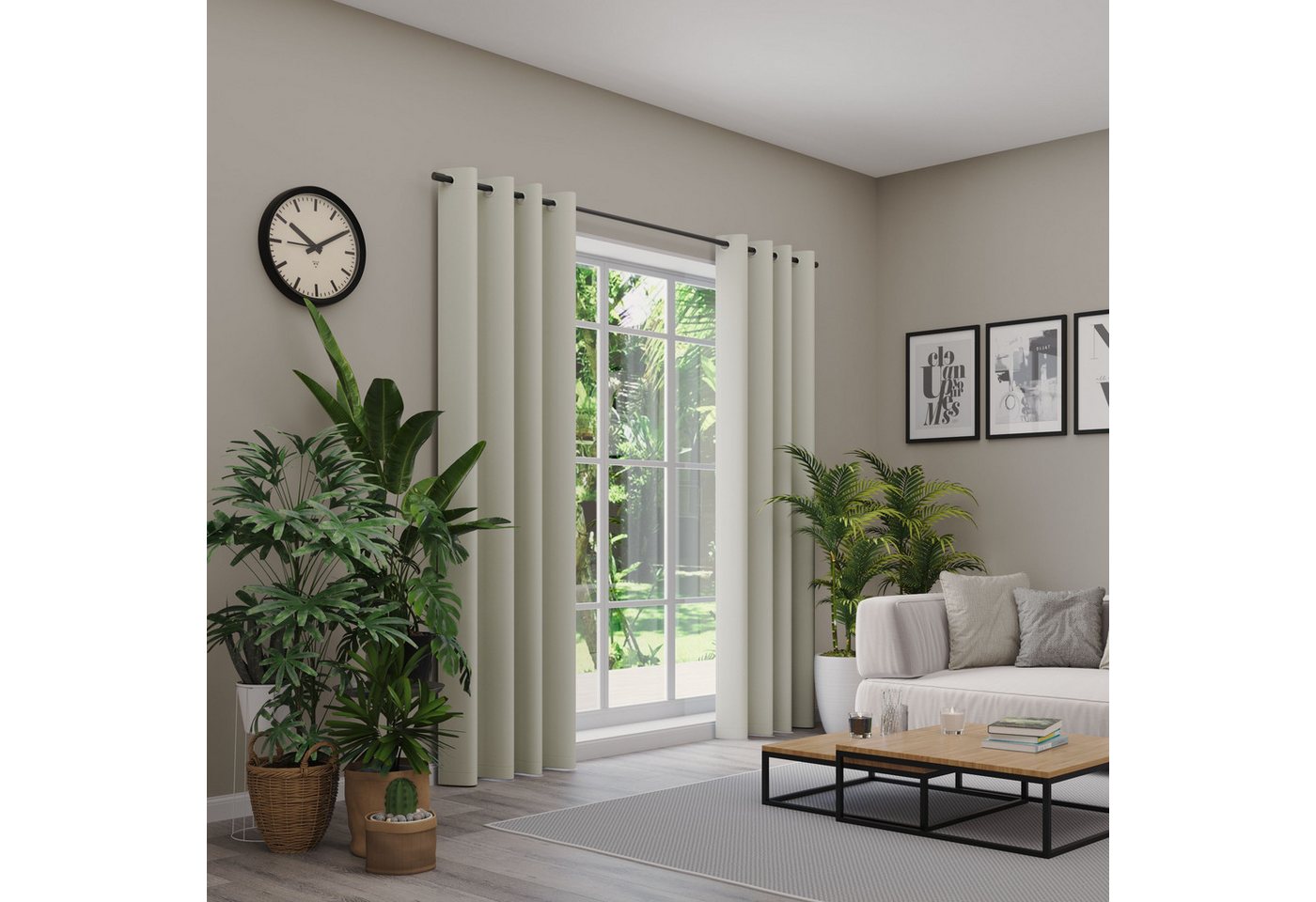 Neutex for you! Verdunkelungsvorhang INSULA (1 St), Ösen, abdunkelnd, Uni-Dimout für starke Verdunklung, nach Maß von Neutex for you!