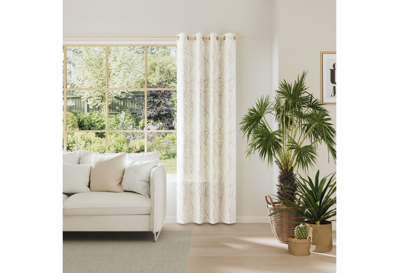 Neutex for you! Vorhang SIMPLY (1 St), Ösen, halbtransparent, Druckstoff mit Grafikdesign von Neutex for you!