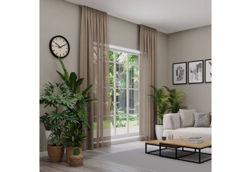 Neutex for you! Vorhang nach Maß EVA (1 St), Multifunktionsband, transparent, Uni-Voile mit elegantem Glanz von Neutex for you!