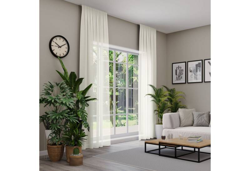 Neutex for you! Vorhang nach Maß EVA (1 St), Multifunktionsband, transparent, Uni-Voile mit elegantem Glanz von Neutex for you!