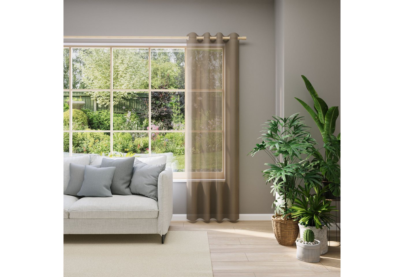 Neutex for you! Vorhang nach Maß EVA, Ösen (1 St), transparent, Uni-Voile mit elegantem Glanz von Neutex for you!