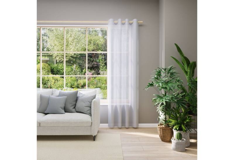 Neutex for you! Vorhang nach Maß EVA (1 St), Ösen, transparent, Uni-Voile mit elegantem Glanz von Neutex for you!