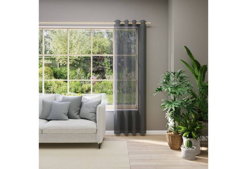 Neutex for you! Vorhang nach Maß EVA (1 St), Ösen, transparent, Uni-Voile mit elegantem Glanz von Neutex for you!