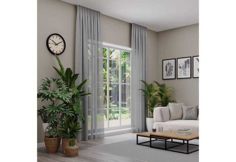 Neutex for you! Vorhang nach Maß EVA (1 St), Multifunktionsband, transparent, Uni-Voile mit elegantem Glanz von Neutex for you!