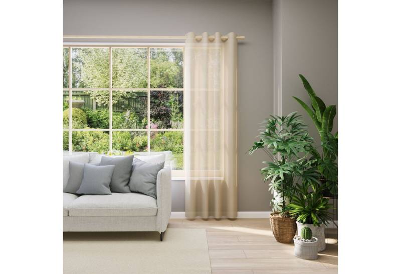 Neutex for you! Vorhang nach Maß EVA (1 St), Ösen, transparent, Uni-Voile mit elegantem Glanz von Neutex for you!