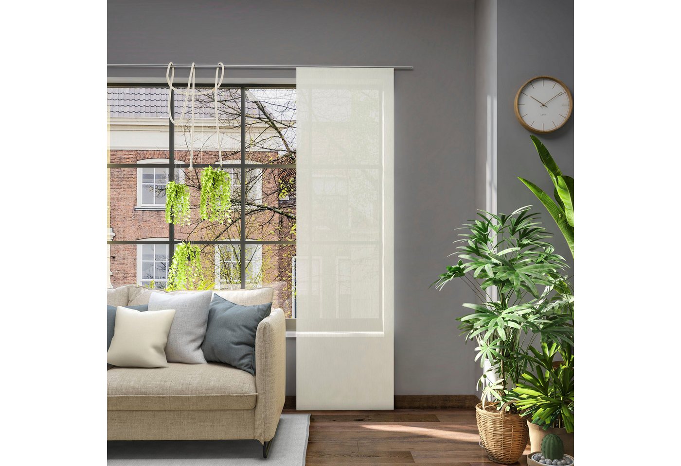 Neutex for you! Schiebegardine Libre-ECO (1 St), Paneelwagen, halbtransparent, Jacquard, nach Maß von Neutex for you!