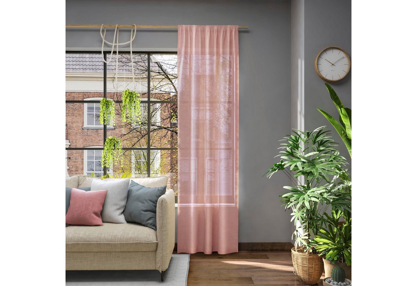 Neutex for you! Vorhang Libre-ECO, Stangendurchzug (1 St), halbtransparent, Jacquard, Nachhaltig von Neutex for you!