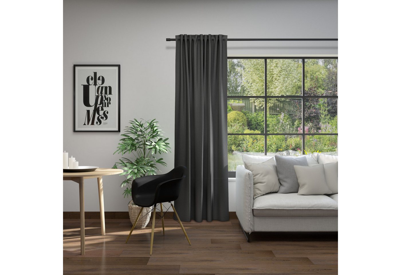 Neutex for you! Vorhang Linessa, verdeckte Schlaufen (1 St), blickdicht, Jacquard, Schal mit verdeckten Schlaufen, Breite 137 cm, nach Maß von Neutex for you!