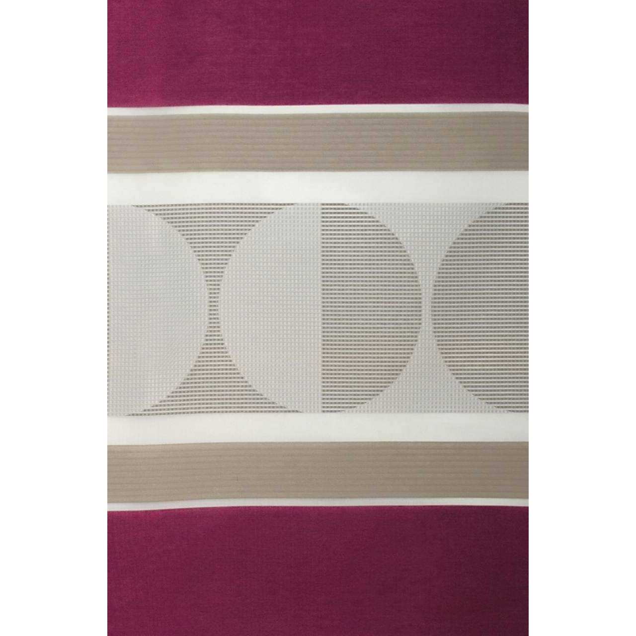 CANNES Ösenschal 245x140 cm Gestreift Kreise Bordeaux von Neutex