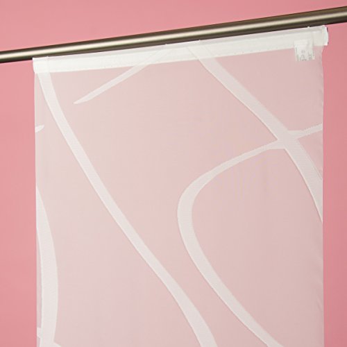 Wohnideenshop Flächenvorhang Vegas weiss transparent 60cm breit x 245cm lang inkl. Zubehör und andere Muster zum auswählen von Neutex