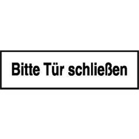Hinweisaufkleber Bitte Tür schließen 25 cm x 7 cm von Neutral