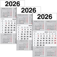 3 5-Monats-Wandkalender 2026 von Neutral