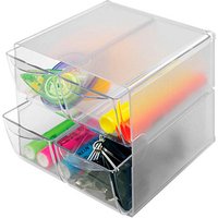 Deflecto "Cube" Aufbewahrungsbox transparent 15,3 x 15,3 x 18,2 cm von Neutral