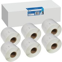 Endlosetikettenrollen für Etikettendrucker weiß, 54,0 x 101,0 mm, 6 x 220 Etiketten von Neutral