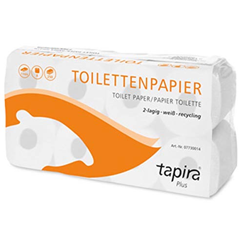Neutral 07730004 Toilettenpapier, 2-lagig, weiß recycling, großpackung von TAPIRA