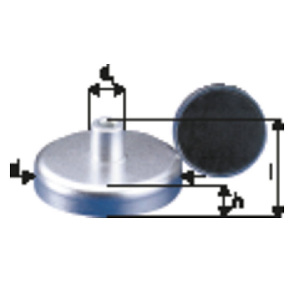 Neutral Greifzange Flachgreifer-Magnet mit Gewinde, 32 x 15 mm von Neutral