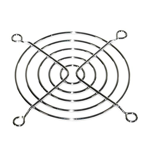 Lüftergitter Metall verchromt 80mmx80mm, Fingerschutz, Schutzgitter für PC, Abdeckung von Neutral