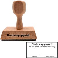 Textstempel "Rechnung geprüft" ohne Logo von Neutral