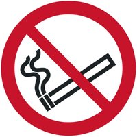 Verbotsaufkleber Schild "Rauchen verboten" 10 cm Rauchen verboten von Neutral