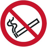 Verbotsaufkleber Rauchen verboten 10 cm von Neutral
