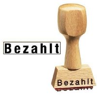 neutral Textstempel Textstempel "Bezahlt" natur von Neutral