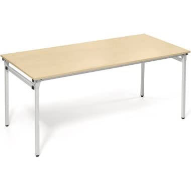 Neutralware Klapptisch 4-Fuß 1.800x800mm Gestell alusilber Platte ahorn von Neutralware