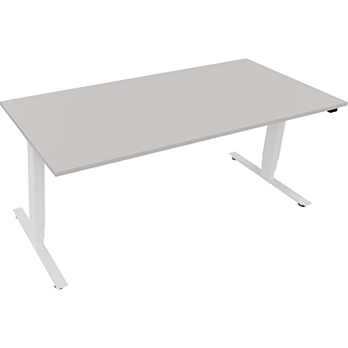 Neutralware Sitz-/Stehtisch T-Kufe klappbar B1800xT800xH625-1285 ws/Lichtgrau von Neutralware