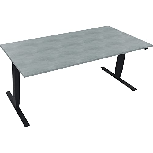 Sitz-/Stehtisch T-Kufe klappbar B1800xT800xH625-1285 an/Beton von Neutralware