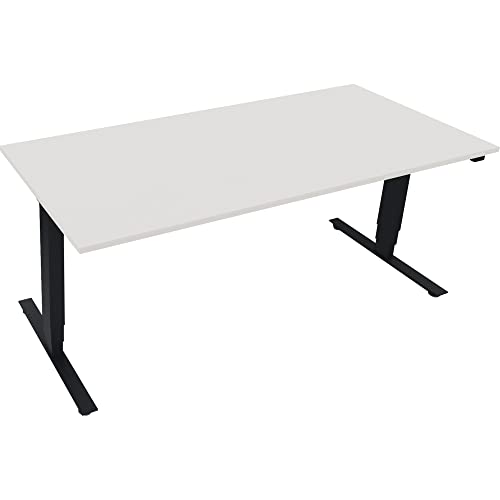 Sitz-/Stehtisch T-Kufe klappbar B1800xT800xH625-1285 an/Weiß von Neutralware