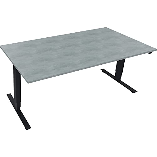 Sitz-/Stehtisch T-Kufe klappbar B1800xT900xH625-1285 an/Beton von Neutralware