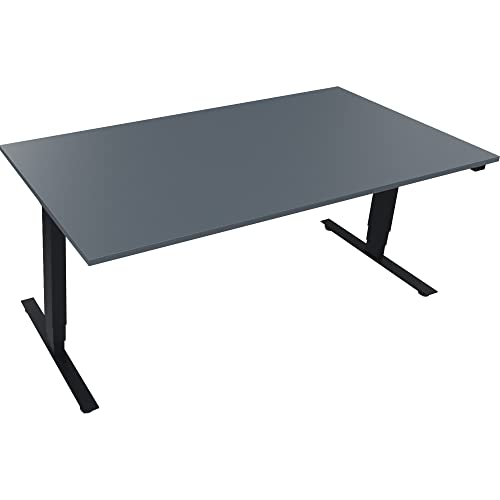 Sitz-/Stehtisch T-Kufe klappbar B1800xT900xH625-1285 an/Lavagrau von Neutralware