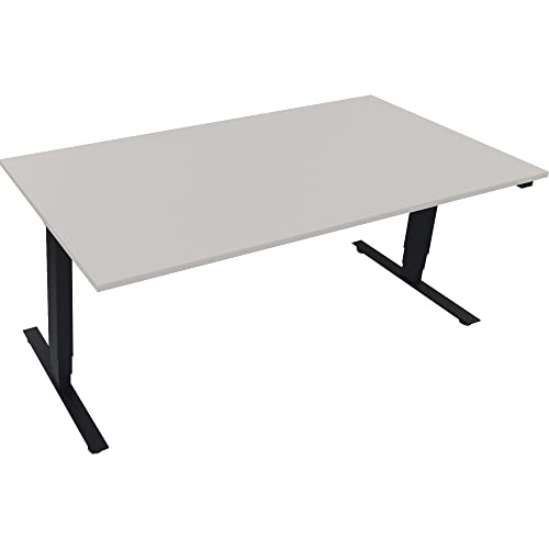 Sitz-/Stehtisch T-Kufe klappbar B1800xT900xH625-1285 an/Lichtgrau von Neutralware