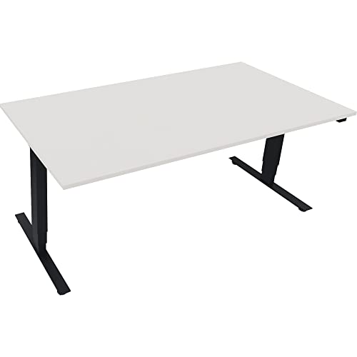 Sitz-/Stehtisch T-Kufe klappbar B1800xT900xH625-1285 an/Weiß von Neutralware