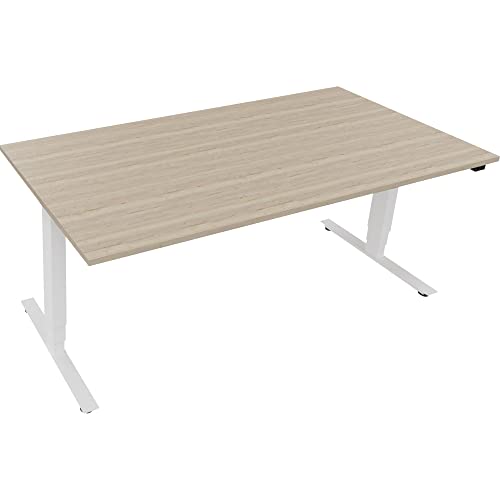 Sitz-/Stehtisch T-Kufe klappbar B1800xT900xH625-1285 ws/Eiche Nat von Neutralware