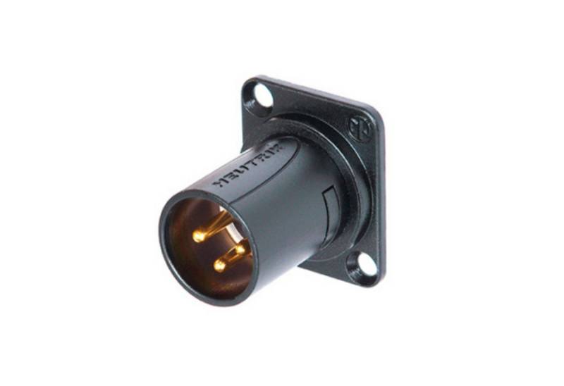 Neutrik Lautsprecherstecker, (NM3MD-B XLR-Stecker-Modul Schwarz Kabelstecker Geeignet für Audioverbindungen, Stecker & Adapter, Einbaubuchsen), NM3MD-B XLR-Stecker-Modul schwarz - Einbaubuchse von Neutrik