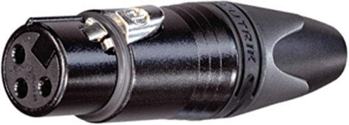 Neutrik NC7FXX-B XLR Kabelverbinder schwarz – Kabelverbinder (XLR, Schwarz, Nickel/Gold, IP40, 1 mm2, 1500 V) von Neutrik
