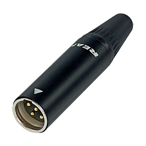 REAN Mini-XLR 5-pol Stecker By Neutrik Tiny XLR 5-Pin | RT5MC-B (Männlich - Schwarz) von Neutrik