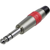 Neutrik - Rean av NYS228C-2-CON Klinken-Steckverbinder 6.35 mm Stecker, gerade Polzahl: 3 Stereo Silber, Rot 1 von Neutrik